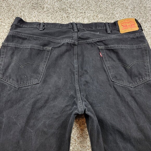 Levi's 550 Jeans Mens 46x30 Black Relaxed Denim Fade - Picture 5 of 6